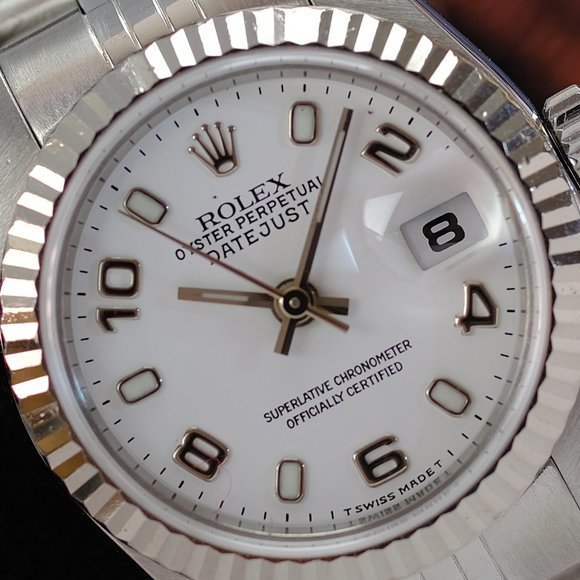 Rolex Datejust 69174 White Arabic Dial 26mm Watch - Picture 7 of 12